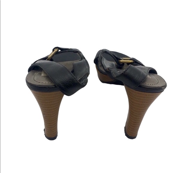 Lasonia 👡 Black Open-Toed Heels Size 5.5 - Picture 8 of 9